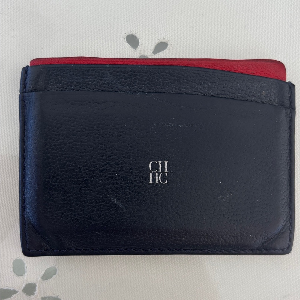 Carolina Herrera Black and Red Card Holder